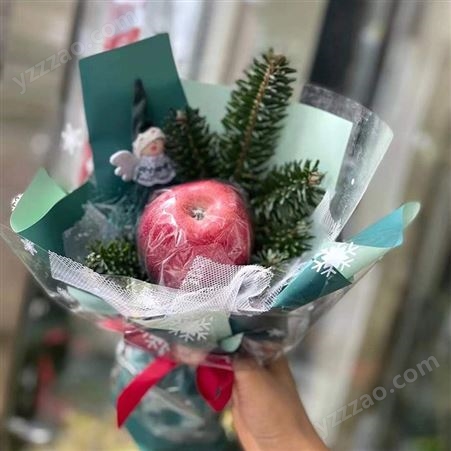 圣诞节礼物 送男女朋友花束 水果鲜花礼盒 浪漫冬日 成品出售